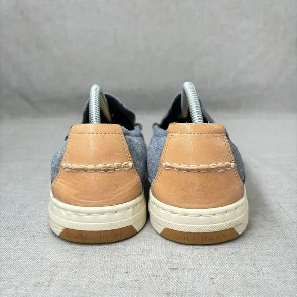 Cole Haan Cloudfeel Weekender Loafer Blue Chambray Boat Shoe Slip On Men's 9 - Picture 5 of 10